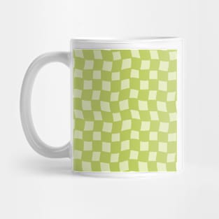 Abstract Checker Board - lime green and pistachio Mug